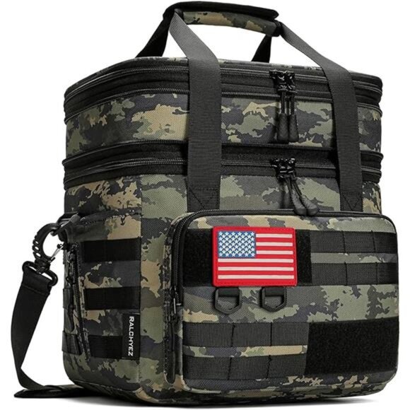 Tactical Lunch Bag,20L Large HeavyDuty Double Deck Insulated Lunch Box Leakproof - Picture 8 of 8
